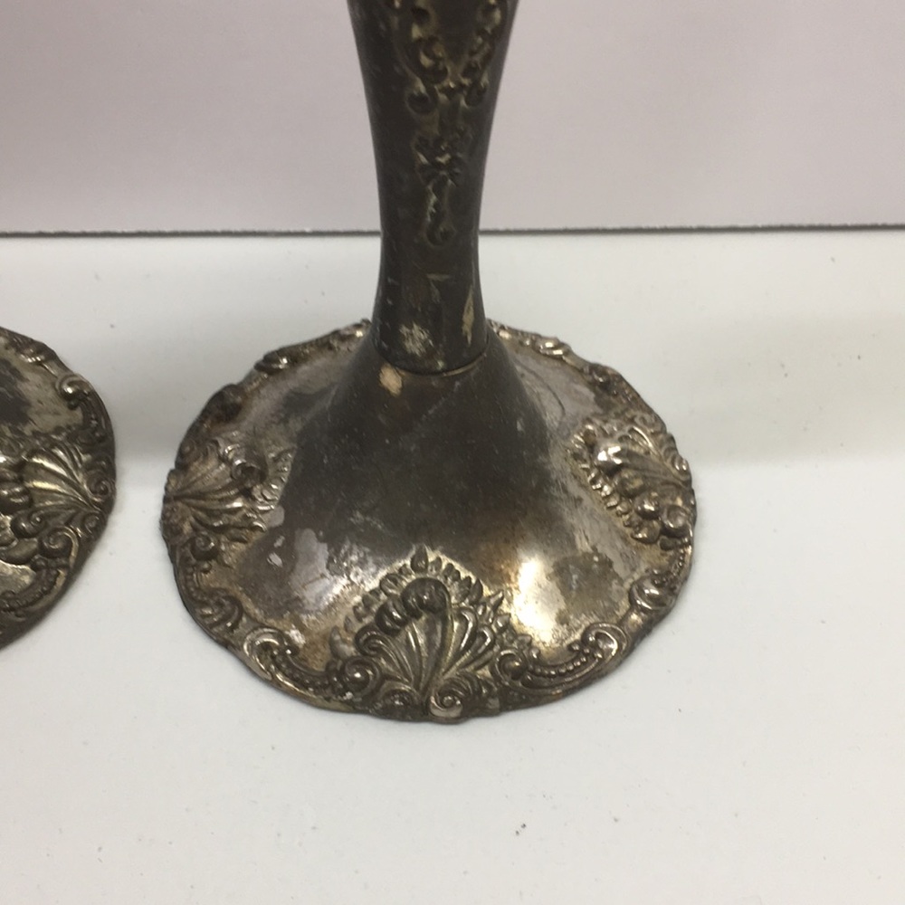 Pair of Godinger Silverplate Candlestick Holders - Picture 3 of 10